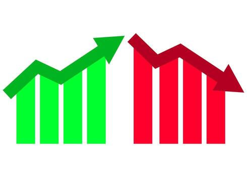 SEO and digital marketing analytics growth chart icon
